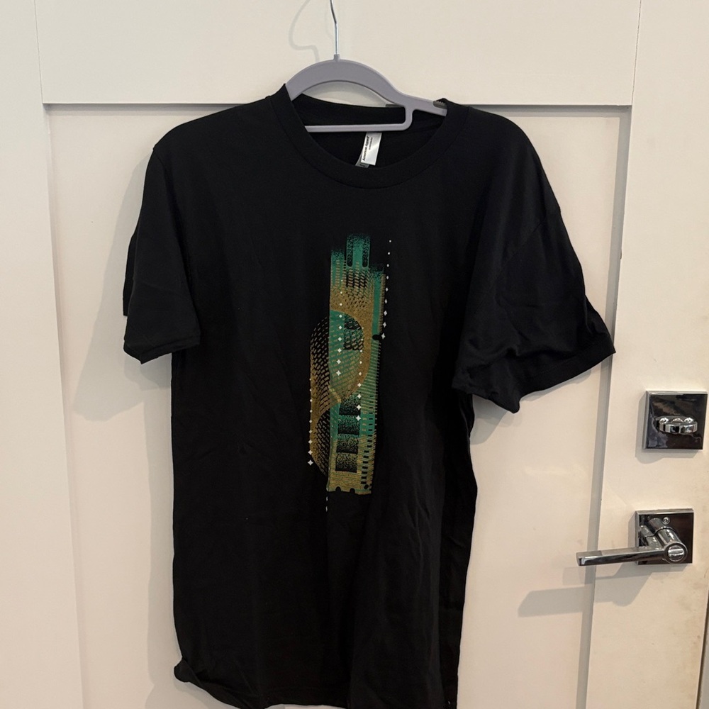 American Apparel Black Tee with Abstract Design